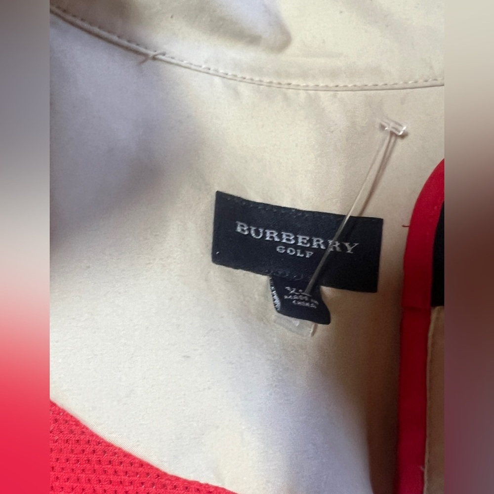 Burberry Golf Navy, Red & Cream Jacket Women’s Size XL NWOT - Picture 2 of 5